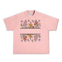 Salmon wildflower your text here Urban Heavy Tee - MaliasSmallBusiness