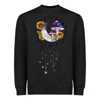 Black moon and mushrooms with sunflower Heavyweight Sweatshirt - MaliasSmallBusiness
