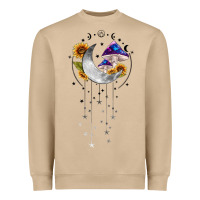 Mushroom moon and mushrooms with sunflower Heavyweight Sweatshirt - MaliasSmallBusiness