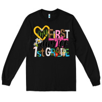 Black my first day of 1st grade Long Sleeve Tee - NancyCooperArtShop
