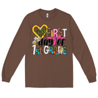 Chestnut my first day of 1st grade Long Sleeve Tee - NancyCooperArtShop
