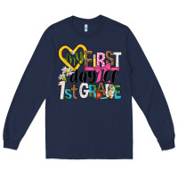 Navy my first day of 1st grade Long Sleeve Tee - NancyCooperArtShop