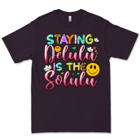 Plum staying delulu is the solulu Premium Tee - Artiststas