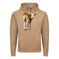 Vintage Coffee simmental calf Vintage Hoodie - LillyAllenDesigns