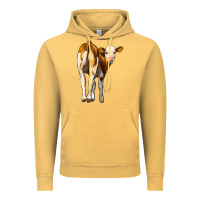 Vintage Mustard simmental calf Vintage Hoodie - LillyAllenDesigns