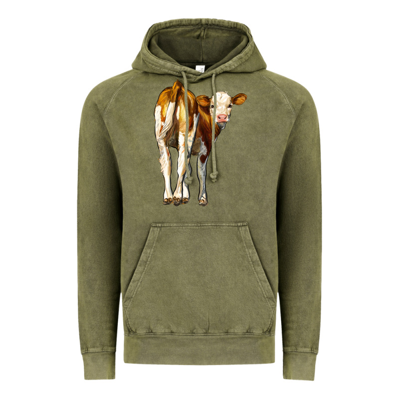 Simmental Calf Vintage Hoodie by LillyAllenDesigns | Teevron