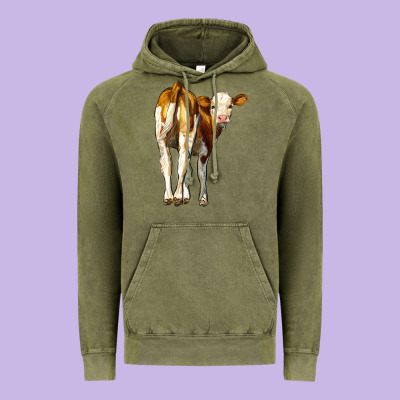 Simmental Calf Vintage Hoodie Designed By Lillyallendesigns