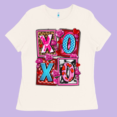 Xoxo With Roses And Candies Olivia Ladies Tee Designed By Oliviacreatesart
