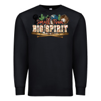 Black Small town big spirit Baseball Premium Sweatshirt - HowdyJamesFarm
