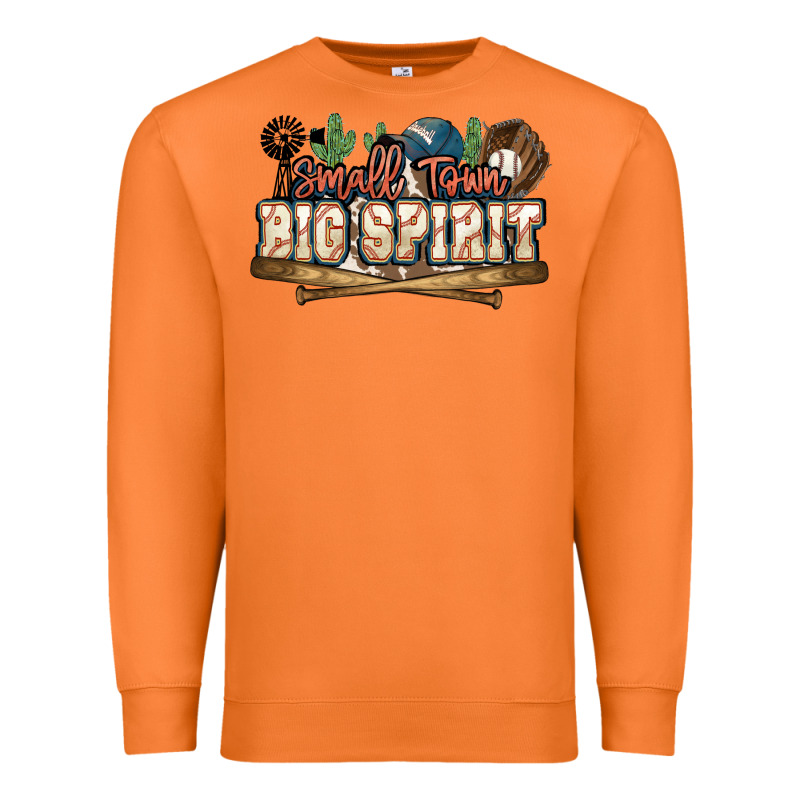Small Town Big Spirit Baseball Premium Sweatshirt by HowdyJamesFarm | Teevron