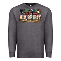 Charcoal Heather Small town big spirit Baseball Premium Sweatshirt - HowdyJamesFarm