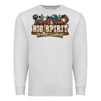 Dove Grey Small town big spirit Baseball Premium Sweatshirt - HowdyJamesFarm