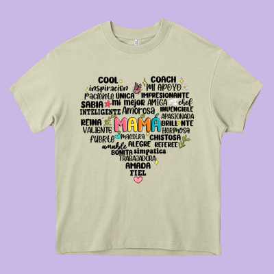Spanish Mothers Day Heavy Core Tee Designed By Jahusdesignshop