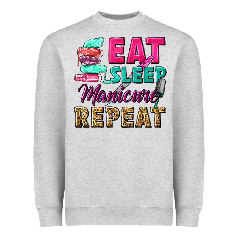 Eat Sleep Manicure Repeat Heavyweight Sweatshirt by NancyCooperArtShop | Teevron