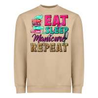 Mushroom eat sleep manicure repeat Heavyweight Sweatshirt - NancyCooperArtShop