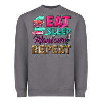 Storm eat sleep manicure repeat Heavyweight Sweatshirt - NancyCooperArtShop