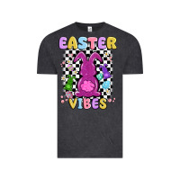 Vintage Black easter vibes peep faux sequin Vintage Tee - MaliasSmallBusiness