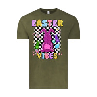 Vintage Olive easter vibes peep faux sequin Vintage Tee - MaliasSmallBusiness