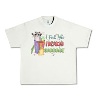 Pistachio i feel like garbage raccoon Urban Heavy Tee - MaliasSmallBusiness