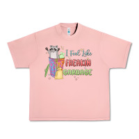 Salmon i feel like garbage raccoon Urban Heavy Tee - MaliasSmallBusiness