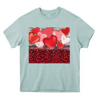 Arona valentine's day red hearts red leopard Heavy Core Tee - BarkalooDesign