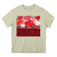 Mossy valentine's day red hearts red leopard Heavy Core Tee - BarkalooDesign