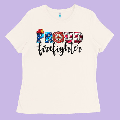 Proud Firefighter Ladies Tee Designed By Hra Design Shop