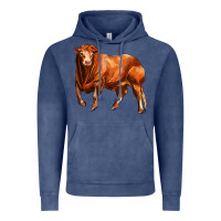 Vintage Denim red angus bull Vintage Hoodie - LillyAllenDesigns