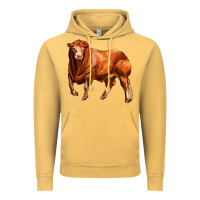 Vintage Mustard red angus bull Vintage Hoodie - LillyAllenDesigns