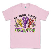 Bubblegum Pink my favorite season is crawfish Classic Tee - MaliasSmallBusiness