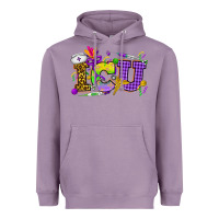Lavender Mardi Gras ICU Nurse Heavyweight Hoodie - HowdyJamesFarm