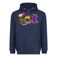 Navy Mardi Gras ICU Nurse Heavyweight Hoodie - HowdyJamesFarm
