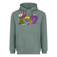 Sage Mardi Gras ICU Nurse Heavyweight Hoodie - HowdyJamesFarm