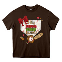 Chocolate Brown hey bubba bubba swing Heavy Core Tee - JahusDesignShop
