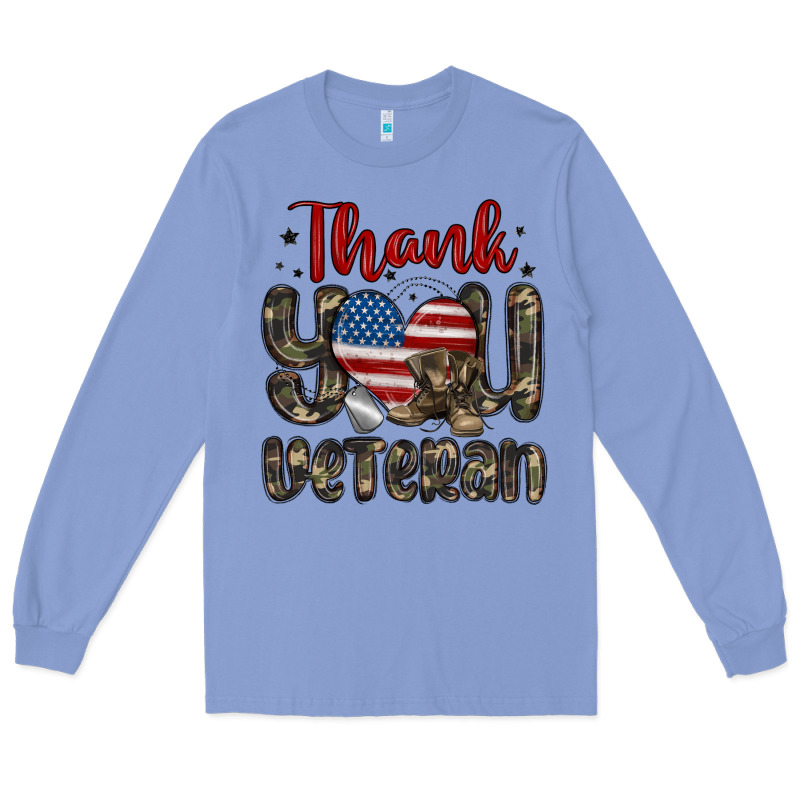 Thank You Veteran Long Sleeve Tee by MaliasSmallBusiness | Teevron