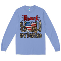 Colony Blue thank you veteran Long Sleeve Tee - MaliasSmallBusiness