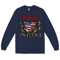 Navy thank you veteran Long Sleeve Tee - MaliasSmallBusiness