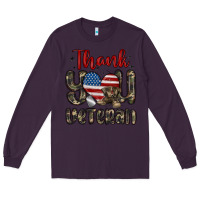 Plum thank you veteran Long Sleeve Tee - MaliasSmallBusiness