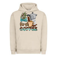 Pigment French Oak coffee cups but first coffee bbs Urban Hoodie - BundleAndBundleShop