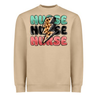 Mushroom nurse leopard lightning bolt Heavyweight Sweatshirt - MaliasSmallBusiness