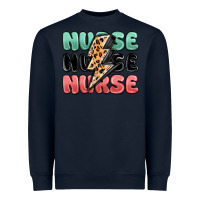 Navy nurse leopard lightning bolt Heavyweight Sweatshirt - MaliasSmallBusiness