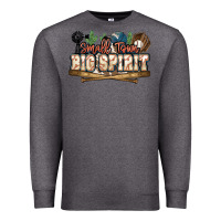Charcoal Heather Small town big spirit Baseball Premium Sweatshirt - HowdyJamesFarm