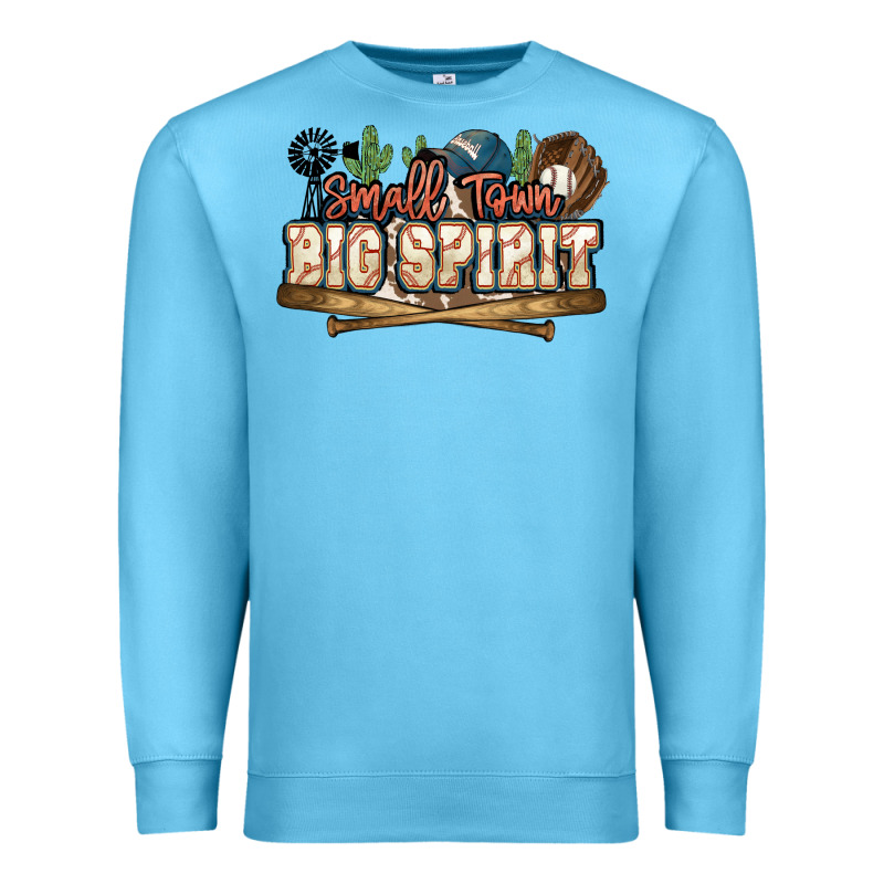 Small Town Big Spirit Baseball Premium Sweatshirt by HowdyJamesFarm | Teevron