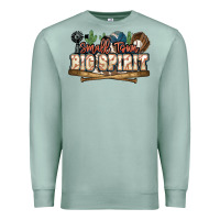 Seafoam Small town big spirit Baseball Premium Sweatshirt - HowdyJamesFarm