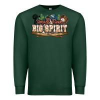 Sports Green Small town big spirit Baseball Premium Sweatshirt - HowdyJamesFarm