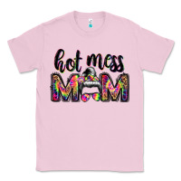 Bubblegum Pink hot mess mom messy bun Classic Tee - JahusDesignShop