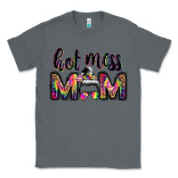 Charcoal Heather hot mess mom messy bun Classic Tee - JahusDesignShop