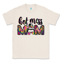 Natural hot mess mom messy bun Classic Tee - JahusDesignShop