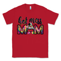Red hot mess mom messy bun Classic Tee - JahusDesignShop
