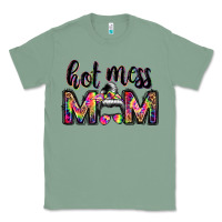 Sage hot mess mom messy bun Classic Tee - JahusDesignShop